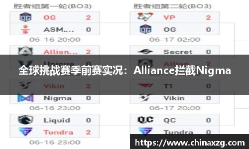 全球挑战赛季前赛实况：Alliance拦截Nigma